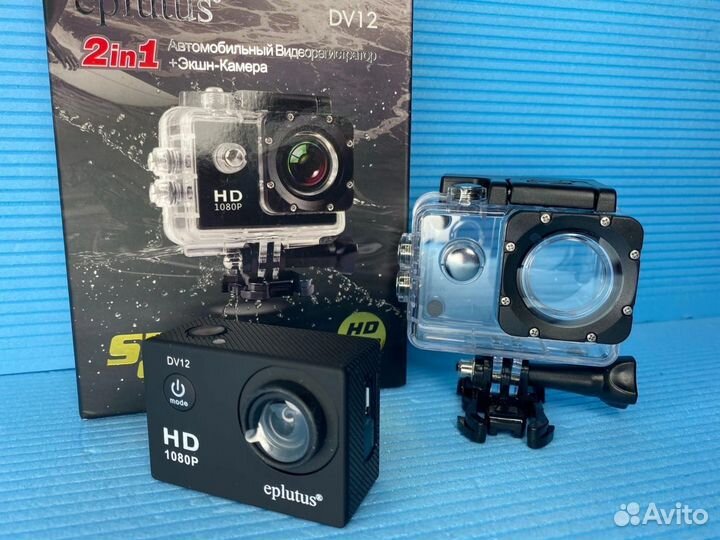 Экшен камера Eplutus 16мп Wi-fi Для воды и суши