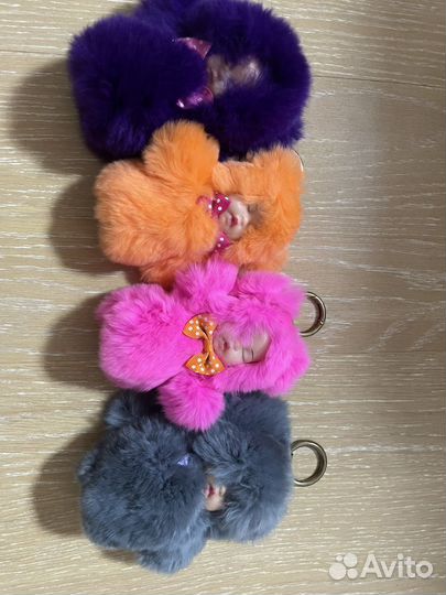 Брелок кукла,пушистый