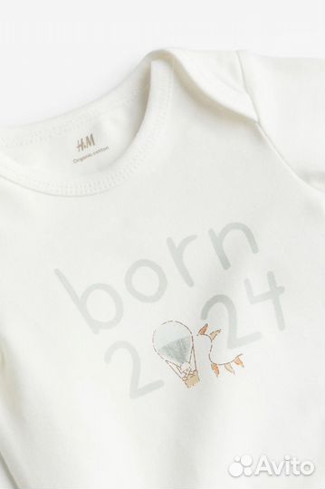 Костюм H&M оригинал, боди, штаны, шапка, 50