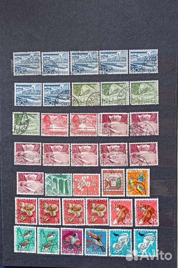 Набор марок старой Швейцарии (helvetia)