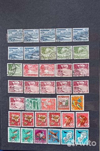 Набор марок старой Швейцарии (helvetia)