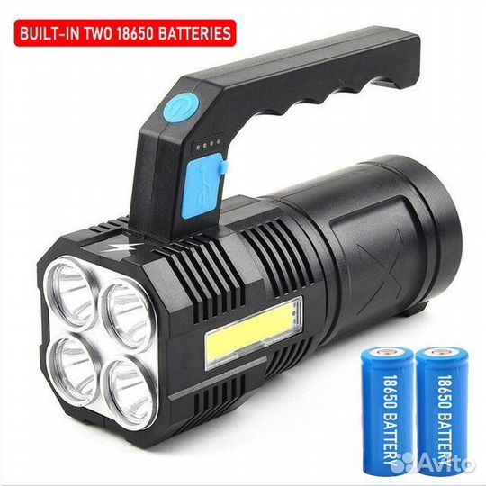 Фонарь акк. smiling shark 857A Black