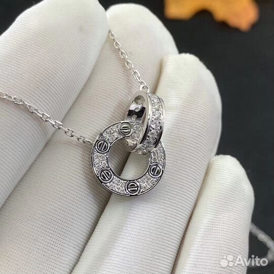 Золотое ожерелье Cartier с бриллиантами 0,2ct