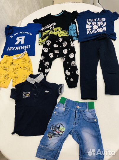 Пакет мальчик 80-86, футболки, штаны, шорты