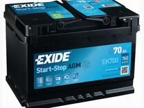 Аккумулятор 70 Ач Exide AGM на Start-Stop EK700