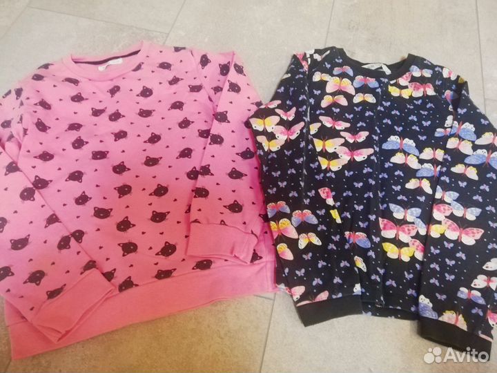 Лонгсливы, свитшоты пакетом рост 134
