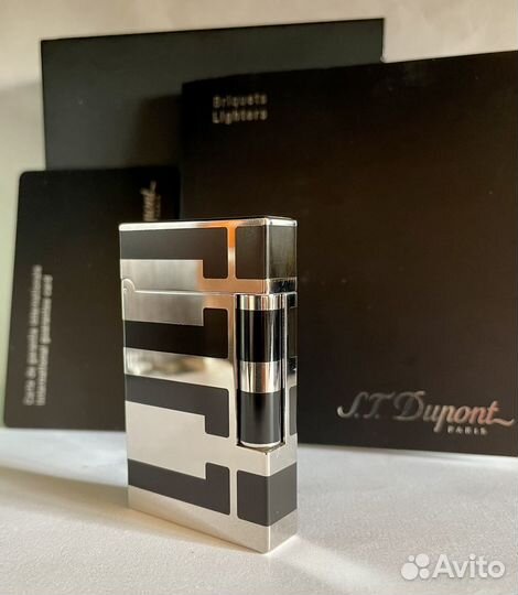 Зажигалка Dupont Ligne 2 Black & Palladium Новая