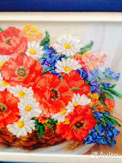 Картина бисером «Маки»