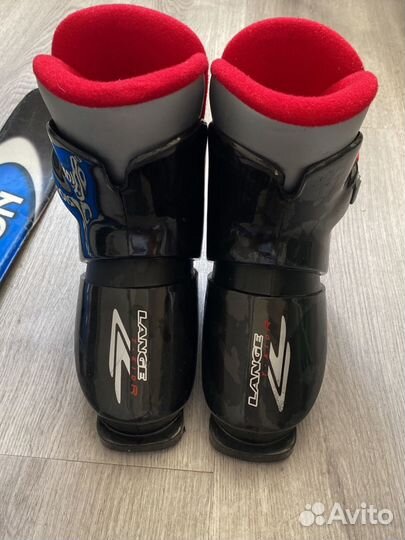 Горные лыжи, ботинки детские комплект