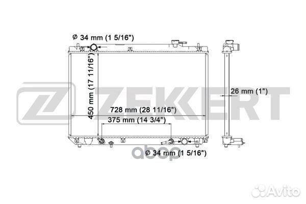 Радиатор охл. дв. Toyota Highlander (U20) 00- m