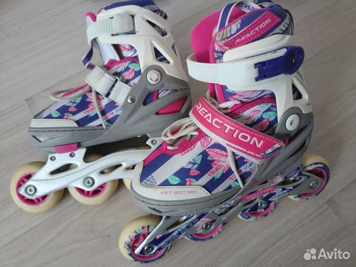 Ролики детские раздвижные,р.31-36+защита+сумка