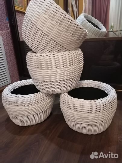 Кашпо из ротанга