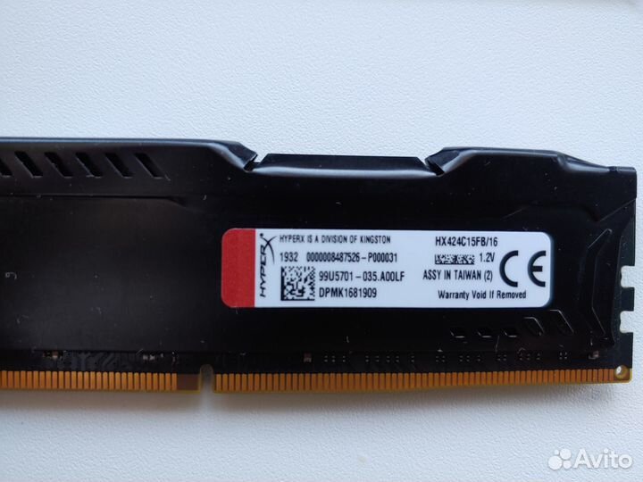 Оперативная память Kingston ddr4 32gb 2400Mhz