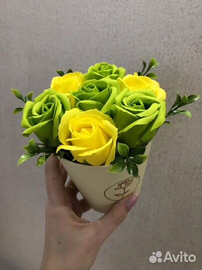 Мыльный букет роз