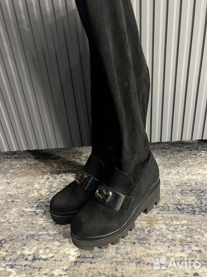 Ботфорты замшевые