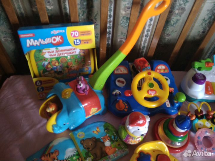 Развивающие игрушки Пианино, сортер Рыбка и др