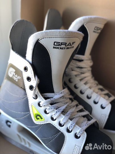 Коньки хоккейные graf 105 super 44 размер