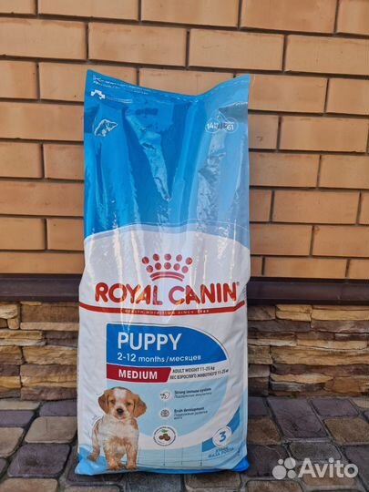 Корм для собак royal canin medium puppy (14 кг)
