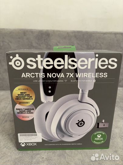 Steelseries arctis nova 7x white новые USA