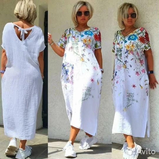 Платье летнее Лён 48.50.52.54