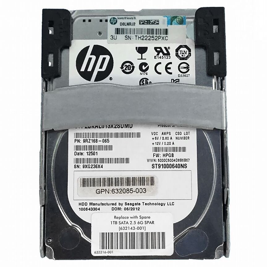 [632143-001] Жесткий Диск Hp 1000gb Sata3 2,5" Hdd 632143-001