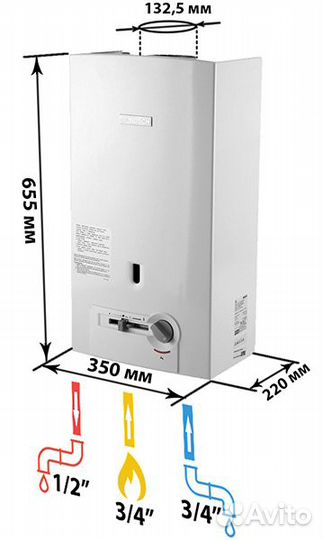 Газовая колонка bosch WR 13-2 P Silver 23кВт