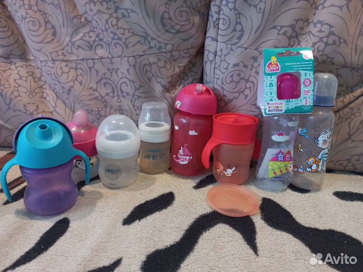 Бутылочки, поильники avent