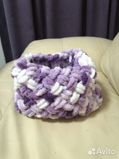 Снуд шарф детский плюшевый