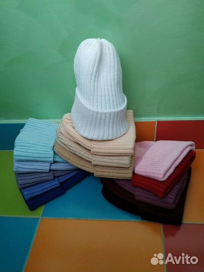 Шапка вязанная шерстяная