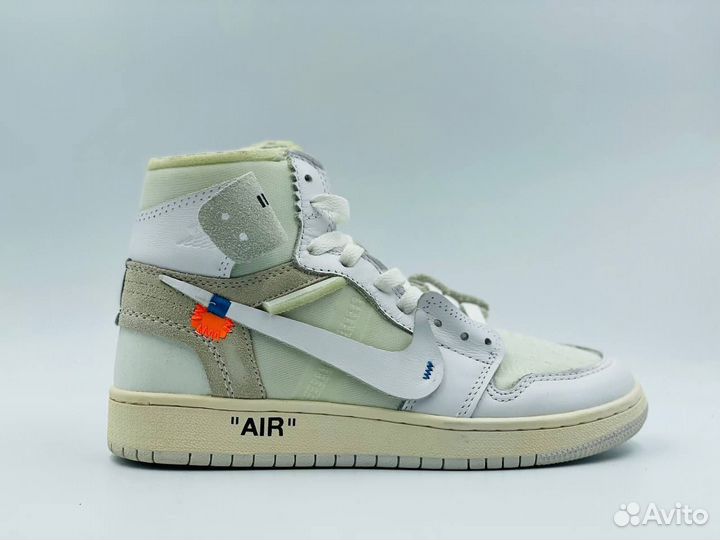 Кеды Nike Air Jordan 1 Retro High Off-white White