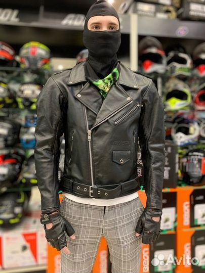 Кожаная косуха мотокуртка Rush Rocker