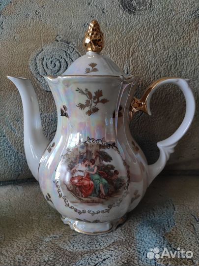 Чайный сервиз Мадонна Перламутр Позолота пр-во гдр