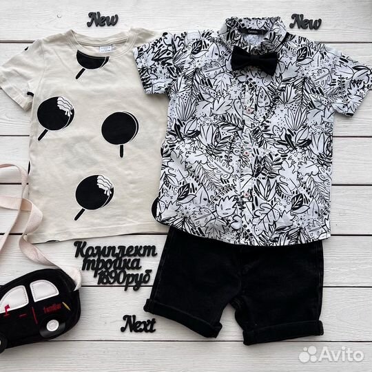 Комплект 98 размер рубашка шорты футболка