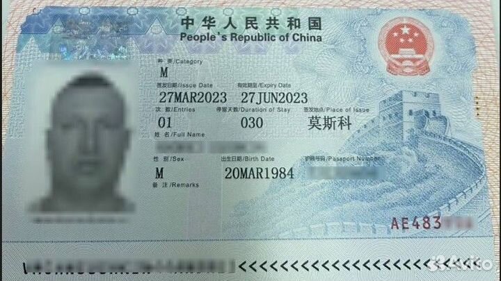 Виза в Китай под ключ. Запись через бот