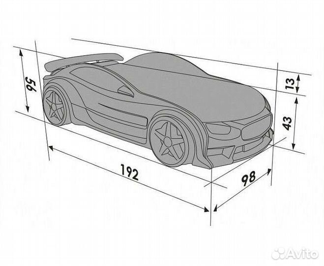 Кровать машина 3d