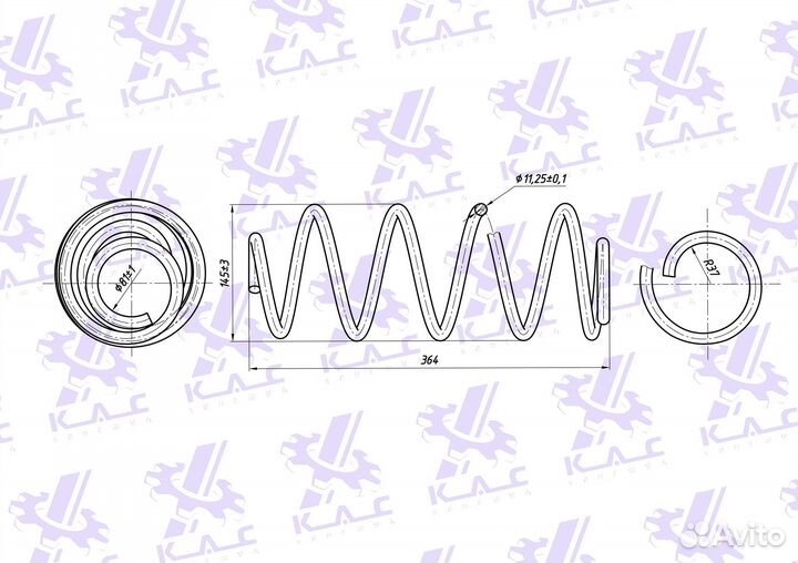 Пружина (2 шт.) передней подвески Ford Fiesta