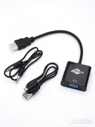 Переходник hdmi (IN) x VGA (Output) AUX Atcom AT10