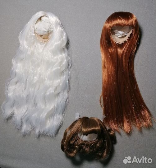Парики для bjd 6-7 дюймов, рыжий и белый проданы