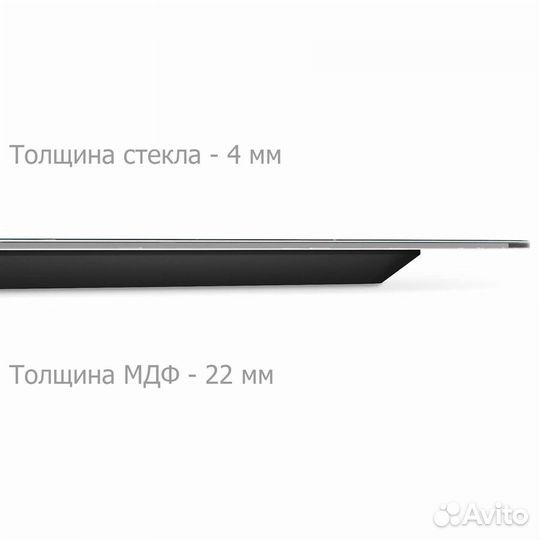 Столешница Sheffilton SHT-TT32 80 стекло/мдф