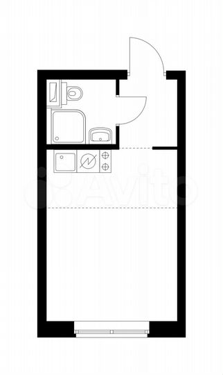Квартира-студия, 19,9 м², 15/23 эт.