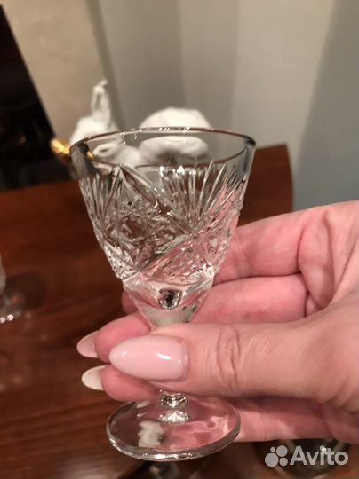 Хрустальный графин и рюмки винтаж СССР