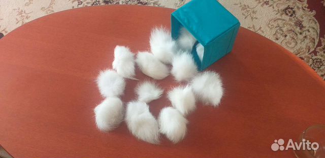 Заячьи хвостики для поделок и украшений