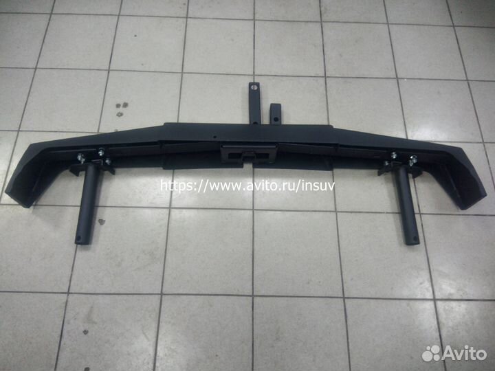 Силовой бампер задний Нива (с квадратом под шар)