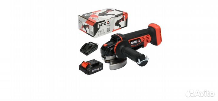Шлифмашина угловая yato аккум. 125мм 18V 2.0А/ч Li