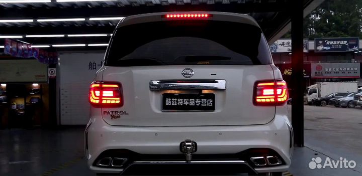 Фонари Nissan Patrol Y62 с бегающим поворотником