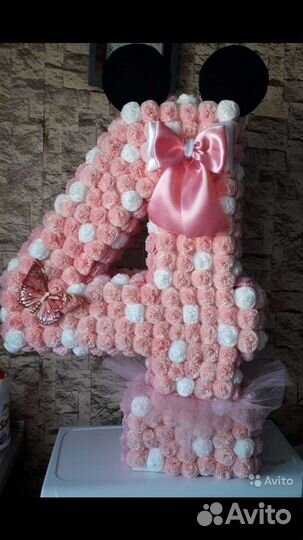 Объёмные цифры из салфеток и мягкие Цифры-подушки