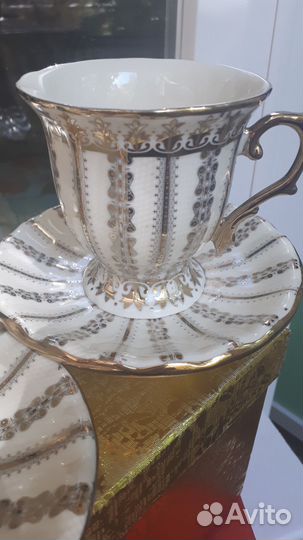 Чашка с блюдцем набор 2 шт Лефард