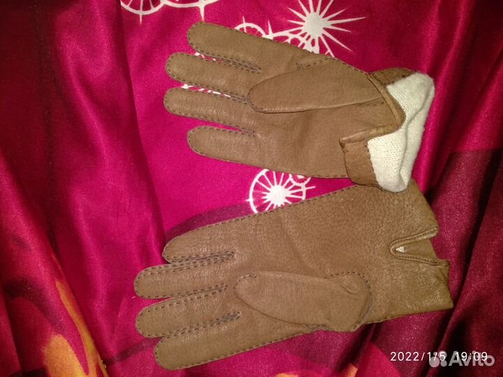 Перчатки кожаные