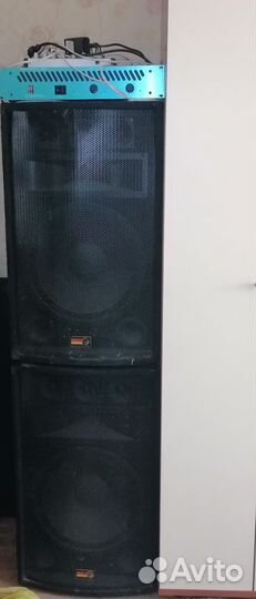 Эстрадные колонки уселитель и микшер