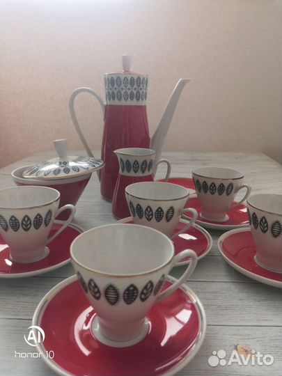 Сервиз Freiberger Porzellan кофейник и блюдца